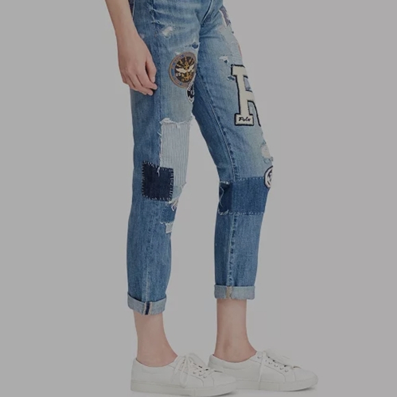 Polo by Ralph Lauren Blue Distressed Women's Jeans - Picture 5 of 17